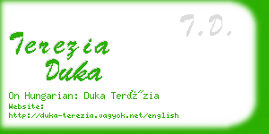 terezia duka business card